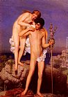Charles Gleyre Famous Paintings - Daphnis Et Chloe Revenant De La Montagne